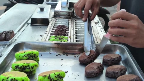 Traditional Indonesian Pukis Snack Stock Footage 336830993