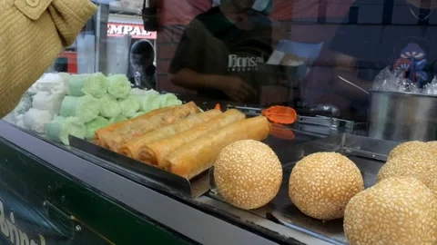 Traditional Indonesian snacks Stock Footage 245961368