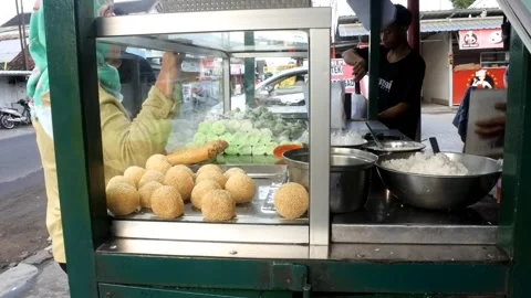 Traditional Indonesian snacks Stock Footage 245961379