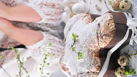 Traditional Italian desserts for Easter - Easter dove Video stock 149769713