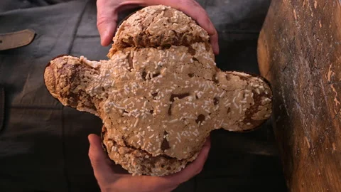 Traditional Italian desserts for Easter - Easter dove Video stock 149791260