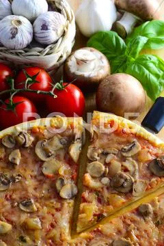 Traditional italian pizza Stock Photos
