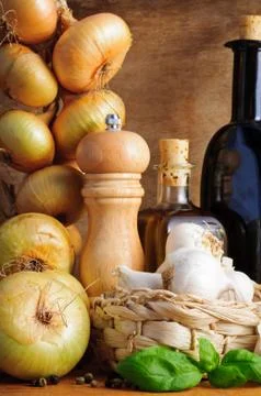 Traditional italian seasoning Stock Photos