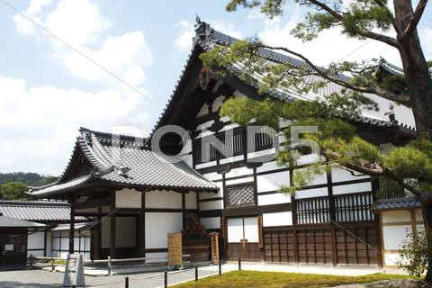 Traditional Japanese building at Nijojo, Kyoto Stock Photos