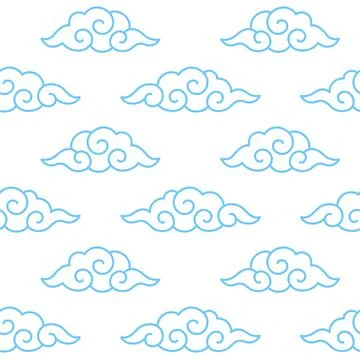 Traditional Japanese cloud pattern Stock Illustration