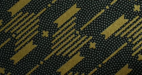 Traditional Japanese Gold Pattern Background with Diagonal Movement Stock Footage 339800635