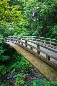  Traditional japanese wooden bridge in Nikko, Japan Traditional japanese w... Stock Photos