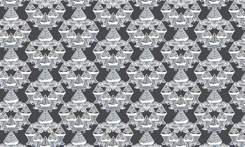 Traditional Javanese Batik Pattern of Binangun Kertoraharjo Motif from Kulo.. Stock Illustration