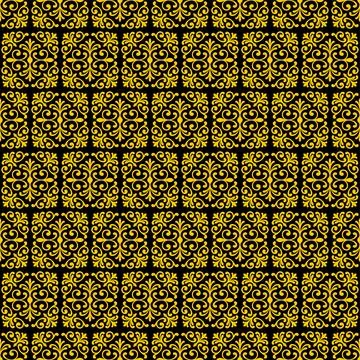 Traditional Kazakh seamless pattern with ethnic ornaments, symbolizing cult.. Stock Illustration