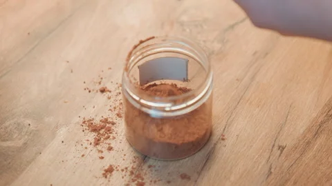 Traditional kitchen setting with pastry chef decorating desserts. Rustic kitchen Stock Footage 345538726