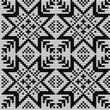 Traditional knitting pattern for Ugly Sweater Stock Illustration
