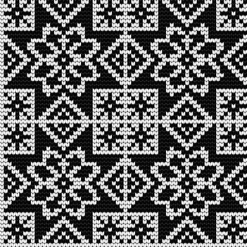 Traditional knitting pattern for Ugly Sweater Stock Illustration
