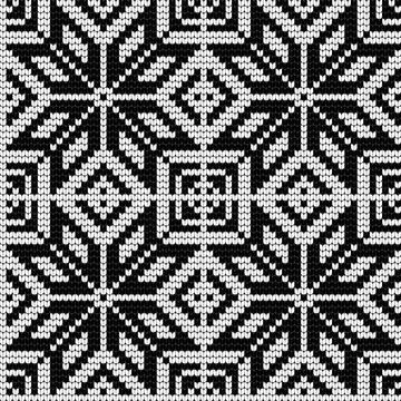 Traditional knitting pattern for Ugly Sweater Stock Illustration