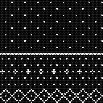 Traditional knitting pattern for Ugly Sweater Stock Illustration