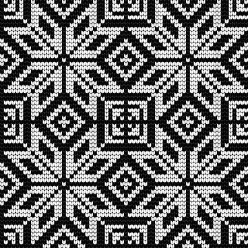 Traditional knitting pattern for Ugly Sweater Stock Illustration