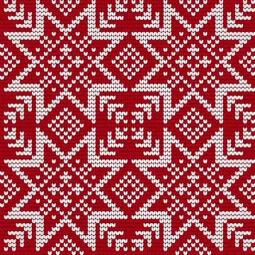 Traditional knitting pattern for Ugly Sweater Stock Illustration