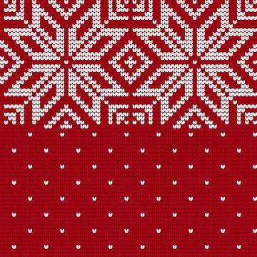 Traditional knitting pattern for Ugly Sweater Stock Illustration