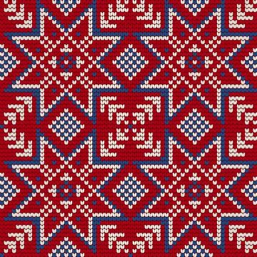 Traditional knitting pattern for Ugly Sweater Stock Illustration