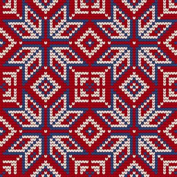 Traditional knitting pattern for Ugly Sweater Stock Illustration