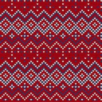 Traditional knitting pattern for Ugly Sweater Stock Illustration