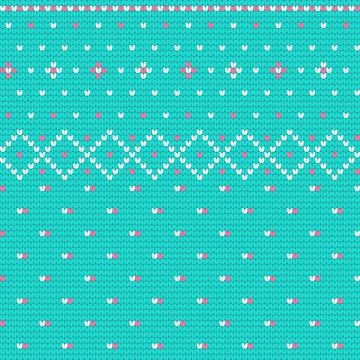 Traditional knitting pattern for Ugly Sweater Stock Illustration