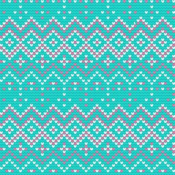 Traditional knitting pattern for Ugly Sweater Illustrazione stock