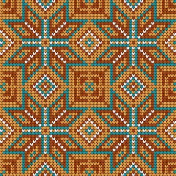 Traditional knitting pattern for Ugly Sweater Stock Illustration