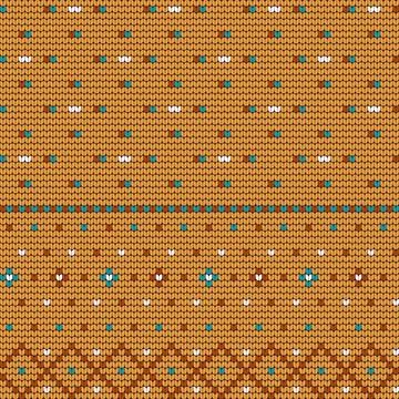 Traditional knitting pattern for Ugly Sweater Stock Illustration