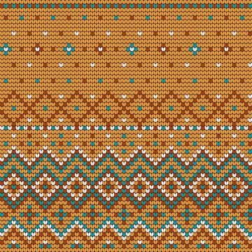 Traditional knitting pattern for Ugly Sweater Stock Illustration