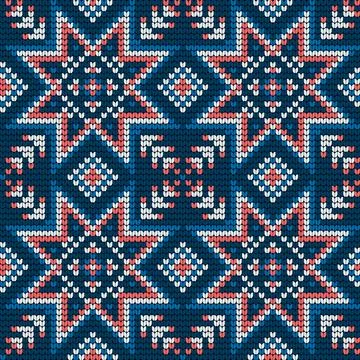 Traditional knitting pattern for Ugly Sweater Stock Illustration