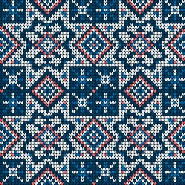 Traditional knitting pattern for Ugly Sweater Stock Illustration