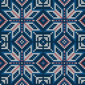 Traditional knitting pattern for Ugly Sweater Stock Illustration