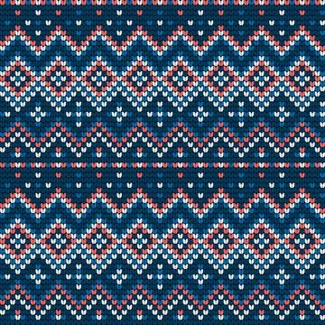 Traditional knitting pattern for Ugly Sweater Stock Illustration