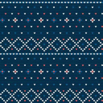Traditional knitting pattern for Ugly Sweater Stock Illustration
