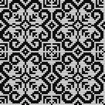 Traditional knitting pattern for Ugly Sweater Illustrazione stock