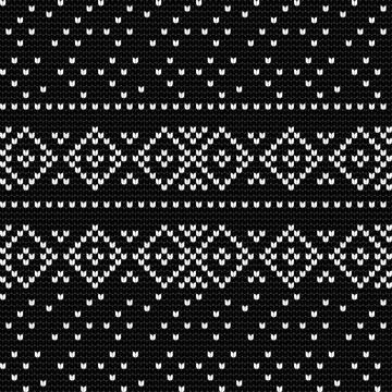 Traditional knitting pattern for Ugly Sweater Stock Illustration