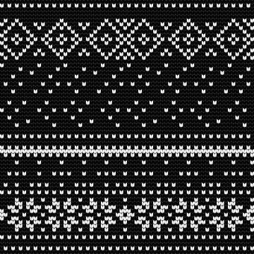 Traditional knitting pattern for Ugly Sweater Stock Illustration