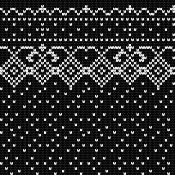 Traditional knitting pattern for Ugly Sweater Stock Illustration