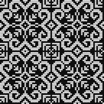 Traditional knitting pattern for Ugly Sweater Stock Illustration
