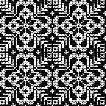 Traditional knitting pattern for Ugly Sweater Stock Illustration