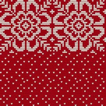 Traditional knitting pattern for Ugly Sweater Stock Illustration