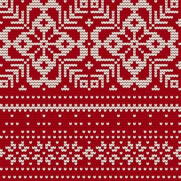 Traditional knitting pattern for Ugly Sweater Stock Illustration