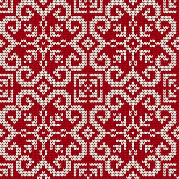 Traditional knitting pattern for Ugly Sweater Stock Illustration