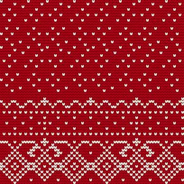 Traditional knitting pattern for Ugly Sweater Stock Illustration