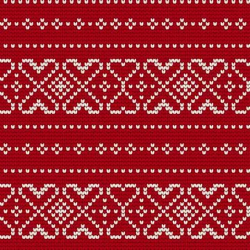 Traditional knitting pattern for Ugly Sweater Stock Illustration