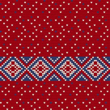Traditional knitting pattern for Ugly Sweater Stock Illustration