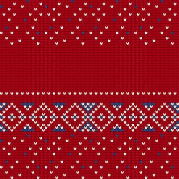 Traditional knitting pattern for Ugly Sweater Stock Illustration