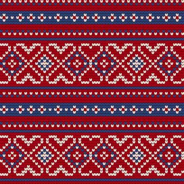 Traditional knitting pattern for Ugly Sweater Stock Illustration