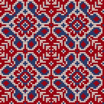 Traditional knitting pattern for Ugly Sweater Stock Illustration