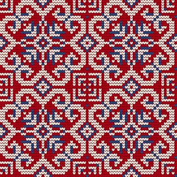 Traditional knitting pattern for Ugly Sweater Stock Illustration